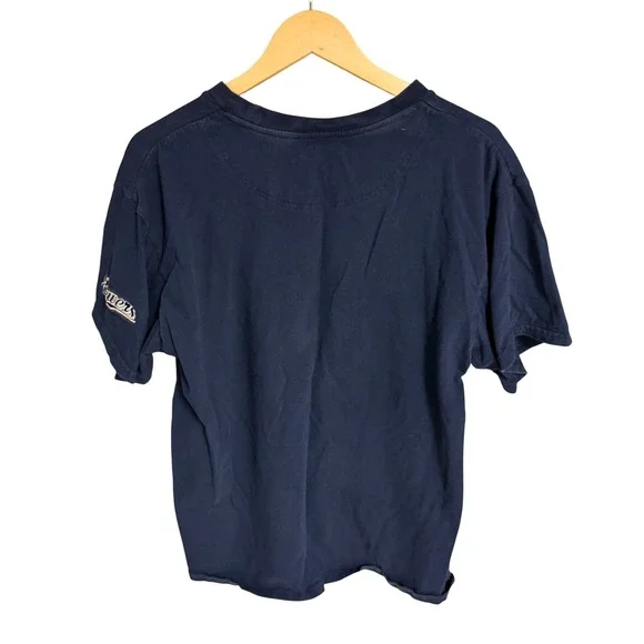 Vintage Nike Milwaukee Brewers MLB Baseball T-Shirt Mens Large Gold Logo - Picture 2 of 8
